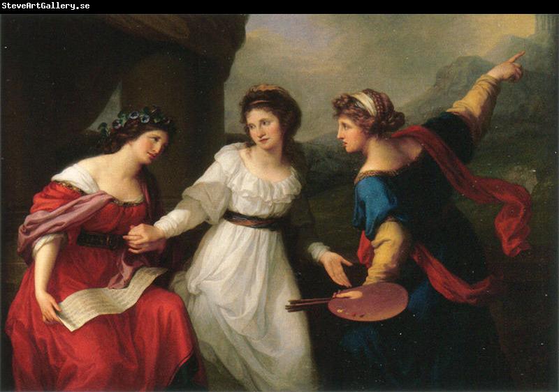 Angelica Kauffmann Self-portrait Hesitating between the Arts of Music and Painting